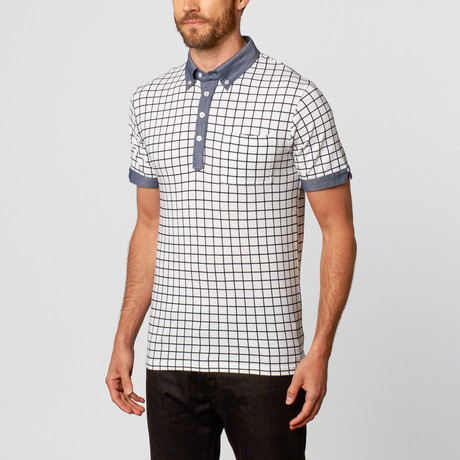 Windowpane Polo // White (S)