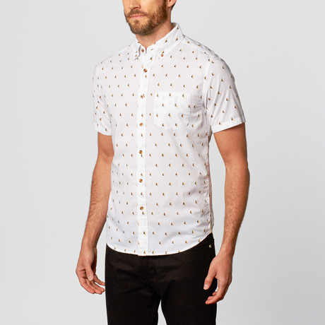 Bird Jacquard Shirt // White (S)