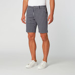 Windowpane Fleece Short // Navy (36)