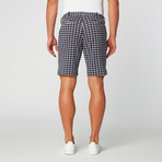 Windowpane Fleece Short // Navy (36)