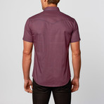 Circle Plaid Short-Sleeve Shirt // Red (S)
