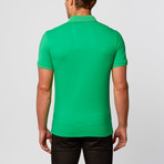 Ribbed Collar Polo // Green (S)