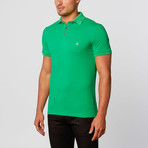 Ribbed Collar Polo // Green (S)