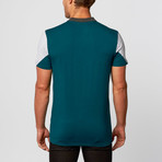 Colorblock Polo // Teal (S)