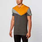 Colorblock Polo // Charcoal (L)