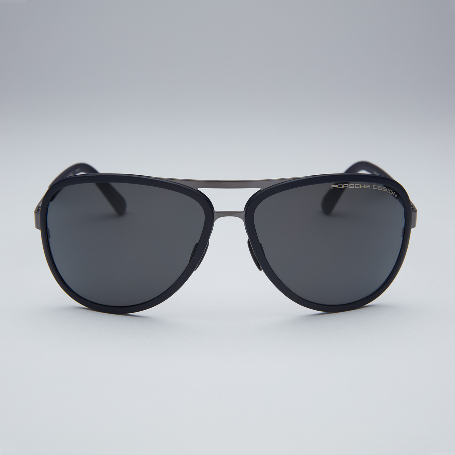 Porsche Titanium Sunglasses // Black Gunmetal Frame + Grey Lens ...
