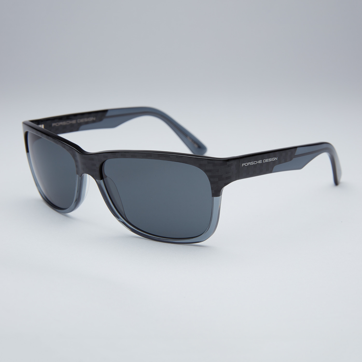 Porsche Sunglasses // Carbon Blue Frame + Grey Lens (Size: 60mm ...