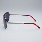 Porsche Rectangular Sunglasses // Gunmetal Frame + Grey Lens