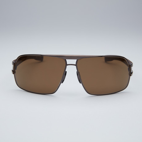 Porsche Sunglasses // Matte Brown Frame + Brown Lens