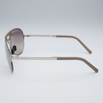 Porsche Aviator Sunglasses // Gunmetal Frame + Olive Silver Mirror Lens