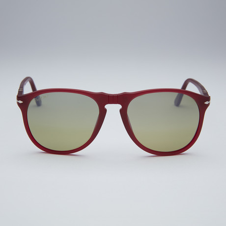 Persol Polarized Sunglasses // Granato Antique Frame + Green Faded Photopolarized Lens (Size: 52mm)
