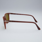 Persol // Polarized Sunglasses // Matte Brown Frame + Green Lens