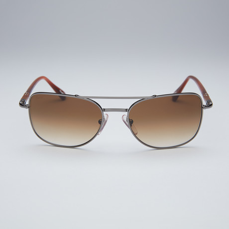 Persol Sunglasses // Gunmetal Frame + Brown Lens