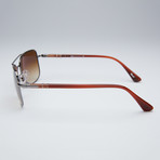 Persol Sunglasses // Gunmetal Frame + Brown Lens