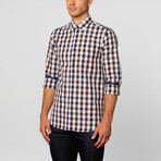 Gingham Button-Up // Brown + Navy (S)