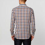 Gingham Button-Up // Brown + Navy (S)