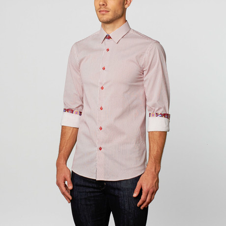 Classic Button-Up // Red Stripe (S)
