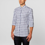 Gingham Button-Up // White + Blue (S)