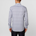 Gingham Button-Up // White + Blue (S)