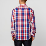 Gingham Button-Up // Blue + Red + White (S)