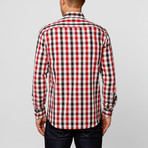 Gingham Button-Up // Black + Red + White (S)