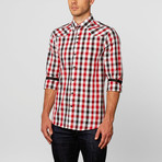 Gingham Button-Up // Black + Red + White (S)