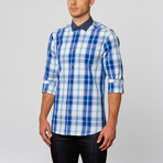 Plaid Button-Up // Blue (S)