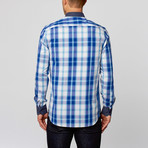 Plaid Button-Up // Blue (S)