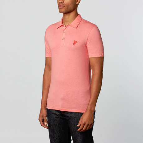 Medusa Embroidered Polo // Coral (S)