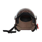 Vintage Leather Helmet + Visor // Brown (21.3" Circumference // XS)