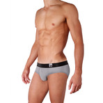 Modal + Bamboo Brief // Grey + Blue + Orange // 3-Pack (L)
