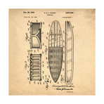 Surfboard, 1948 // Antique (20"W x 20"H // Print)