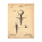 Golf Tee, 1899 // Antique (18"W x 24"H // Print)