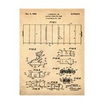 Football Game Piece, 1955 // Antique (18"W x 24"H // Print)