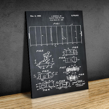 Football Game Piece, 1955 // Chalkboard (18"W x 24"H // Print)