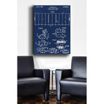 Football Game Piece, 1955 // Blue (18"W x 24"H // Print)