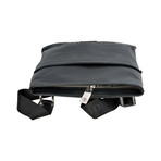 Flat Postino Zip Shoulder Bag // Black