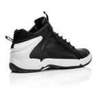 Nitti High-Top Sneaker // Black + White (US: 10)