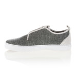 Lacava Q Low-Top Sneaker // Black + Grey Chambray (US: 10.5)