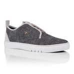 Lacava Q Low-Top Sneaker // Black + Grey Chambray (US: 10.5)