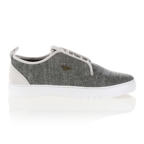 Lacava Q Low-Top Sneaker // Black + Grey Chambray (US: 7)