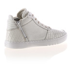 Adonis Mid-Top Sneaker // White Croc Snake (US: 8)