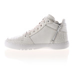 Adonis Mid-Top Sneaker // White Croc Snake (US: 8)