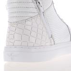 Adonis Mid-Top Sneaker // White Croc Snake (US: 8)