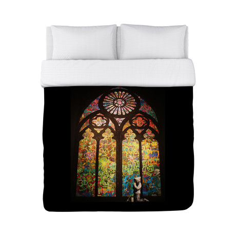 Stained Glass Graffiti // Lightweight Duvet Cover (Full/Queen)