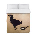 Chicken and Egg // Lightweight Duvet Cover (Full/Queen)