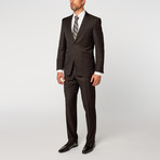 Single Breasted Slim Fit Suit // Black (US: 40S)