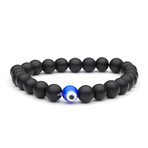 Matte Onyx Greek Eye // Silver + Blue