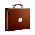 Leather Briefcase (14.5"W x 10.5"H x 2.5'D)