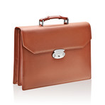 Leather Briefcase (14.5"W x 10.5"H x 2.5'D)